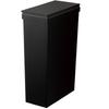 Risu Trash Can with Lid SOLOW Dust Box with Easy Bag Replacement Slim Black 40L Made In Japan Comes with Casters Stain Resistant Separation Compatible