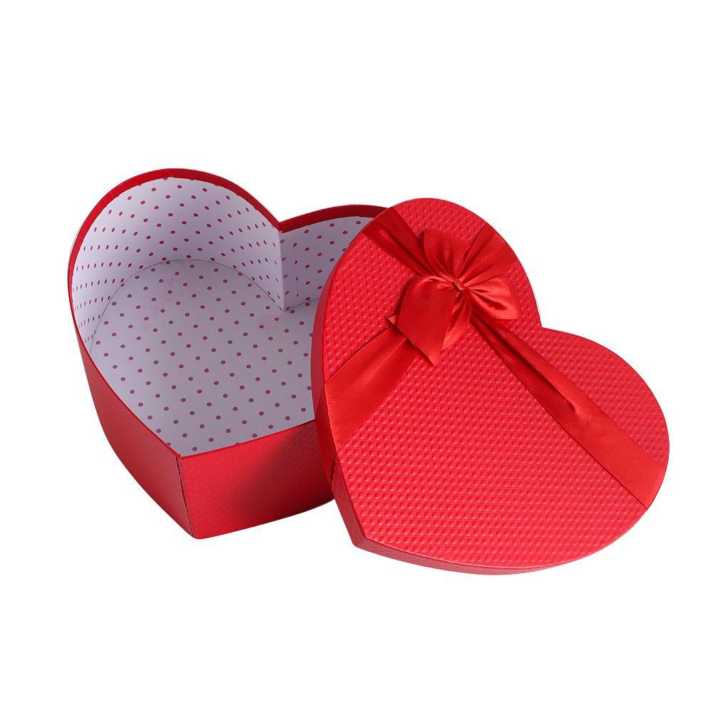 Red Gift Box Set of 3 Packaging Boxes Florist Hat Boxes Candy Boxes Flowers Boxes Heart Shaped