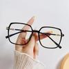 New Large Square Frame Anti Blue Light Glasses Fashion Face Slimming Effect Street Photo Decoration Eyeglasses For Women