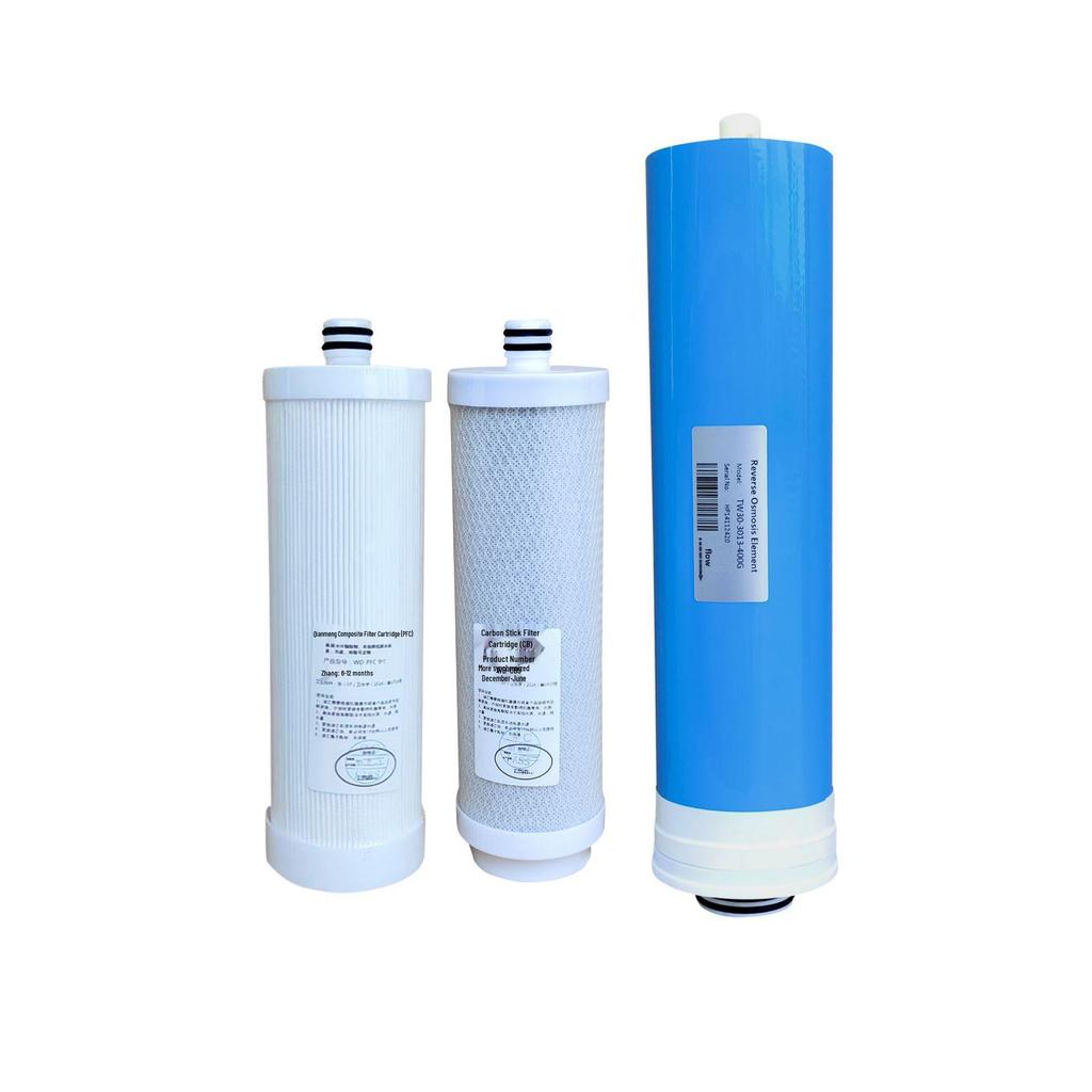 Replacement Filter Cartridge for Midea MRC2082-400G/100G Water Purifier - PFC Composite/CB Carbon Rod/RO Membrane