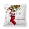 Рождественское украшение, чехол для подушки с принтом Санта-Клауса и снеговика для дома, гостиной, украшения дивана, наволочка 45x45 см