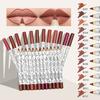 2g 12Pcs/Set GLAZZI Lipstick Pens Professional Long-lasting Simple Beauty Lip Liners for Daily Life