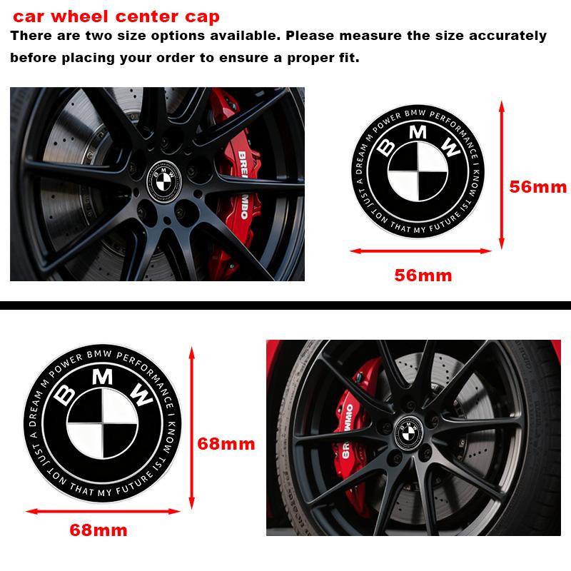 4pcs 68mm 56mm Wheel Center Cover Wheel Hub Center Integrated Cover Logo For BMW E36 E46 E90 E60 E39 F30 F20 X5 E70 E53 G30 E91