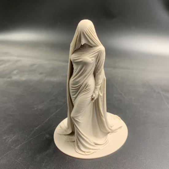 Статуэтка Таинственной Женщины в Маске 3D-печать Платье Дама Скульптура для Стола Винного Шкафа Полки Камина Стола Прихожей