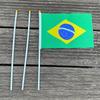 xvggdg  100pcs  14 * 21cm    Promotion Wholesale    Brazil   Hand  flag  Waving National Flag