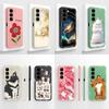 Для Infinix Hot50 50i 50Pro 50Pro+ Чехол Милый Кот Панда Защита от Падений Уникальная Крышка для Телефона Для Infinix Hot 50 Pro Plus 50i Capa