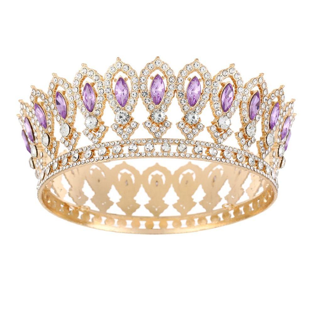 Европейская Принцесса Королева Диадема Королевские Диадемы Свадебные Короны Кристальная Полная Корона Топпер для Торта