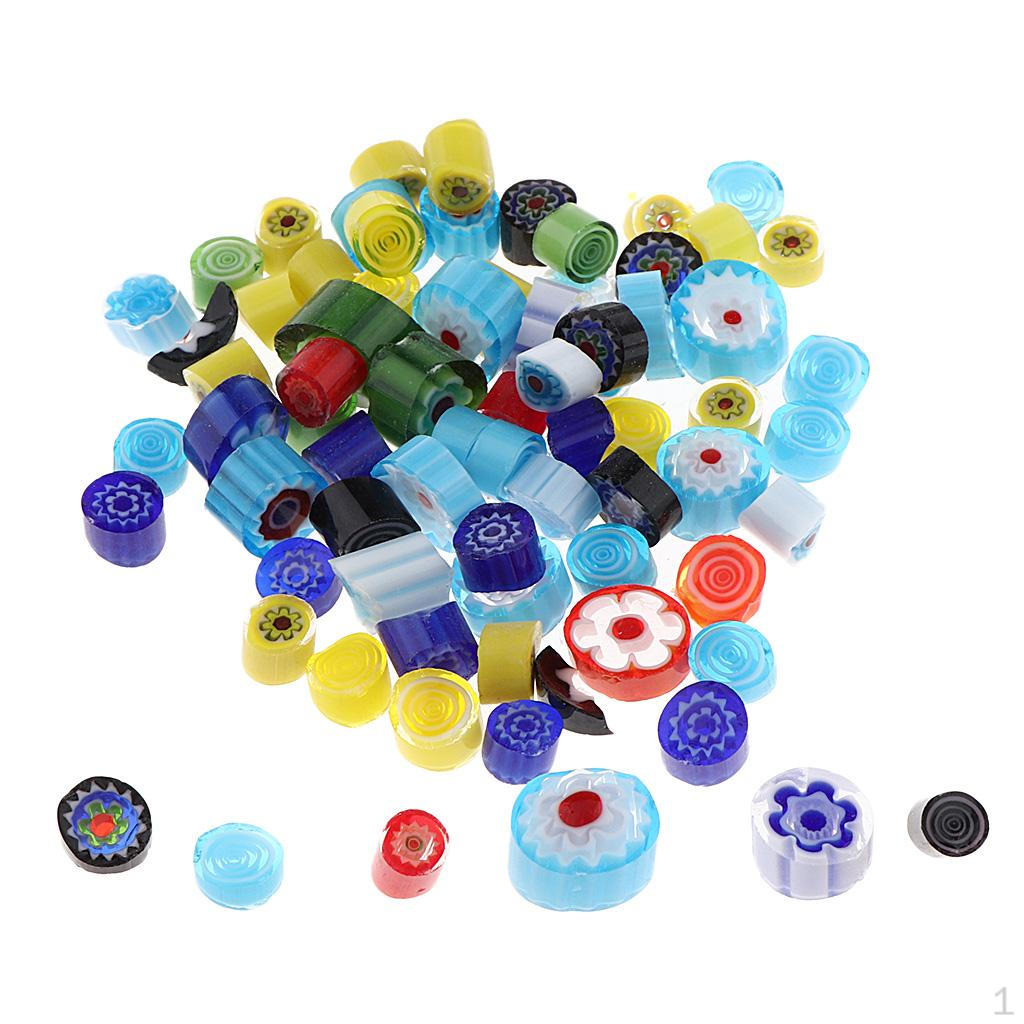 20 г / Упаковка Стекло Миллефиори / Стекло для фьюзинга Россыпные бусины - Поделки DIY Со свежим цветом и цветочным дизайном