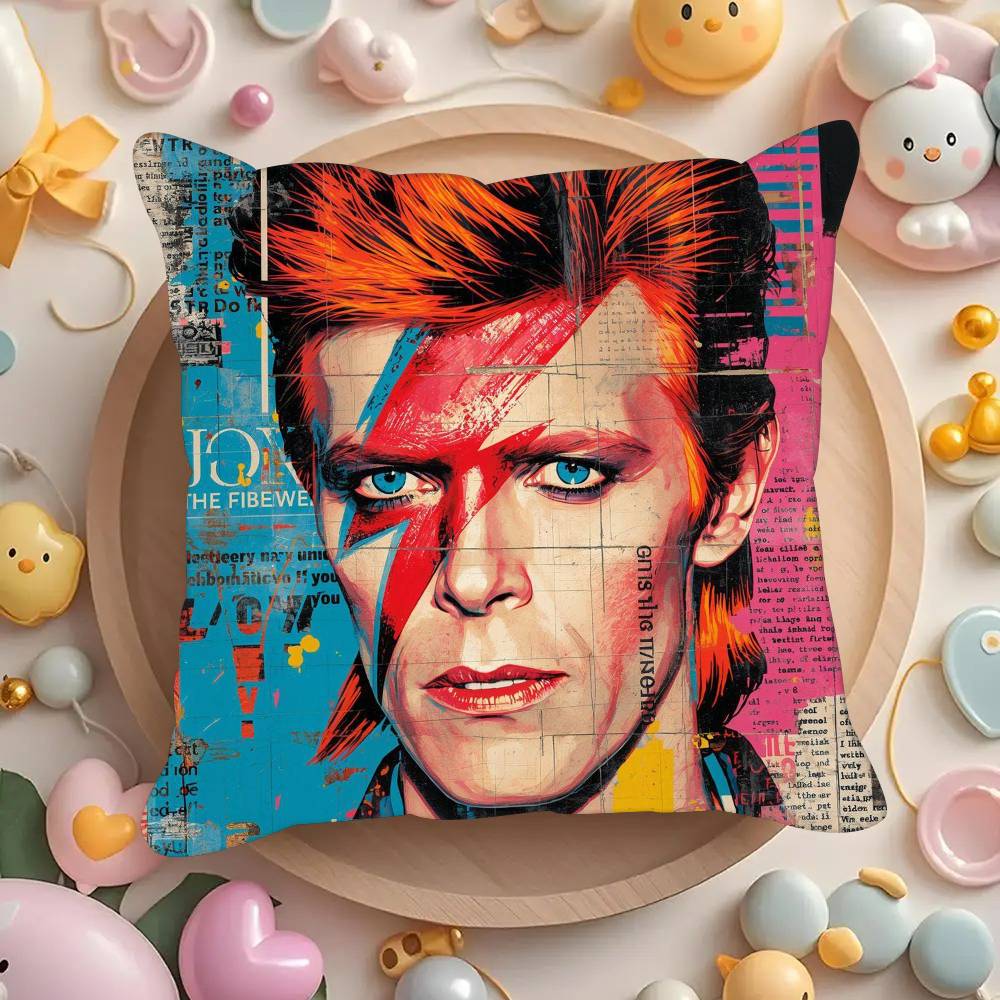 Singer D-David B-Bowie cool Pillowcases cushion covers living room sofas home decor gifts