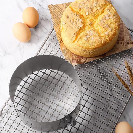 6-12 дюймов Регулируемое кольцо для торта из нержавеющей стали, кольцо для выпечки, форма для торта, многоразовая пищевая форма для выпечки, инструмент для выпечки