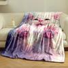 A fluffy white cat with pink paws, nose, and ears, displaying cuteness. for all seasons blanket lunch break throw gift