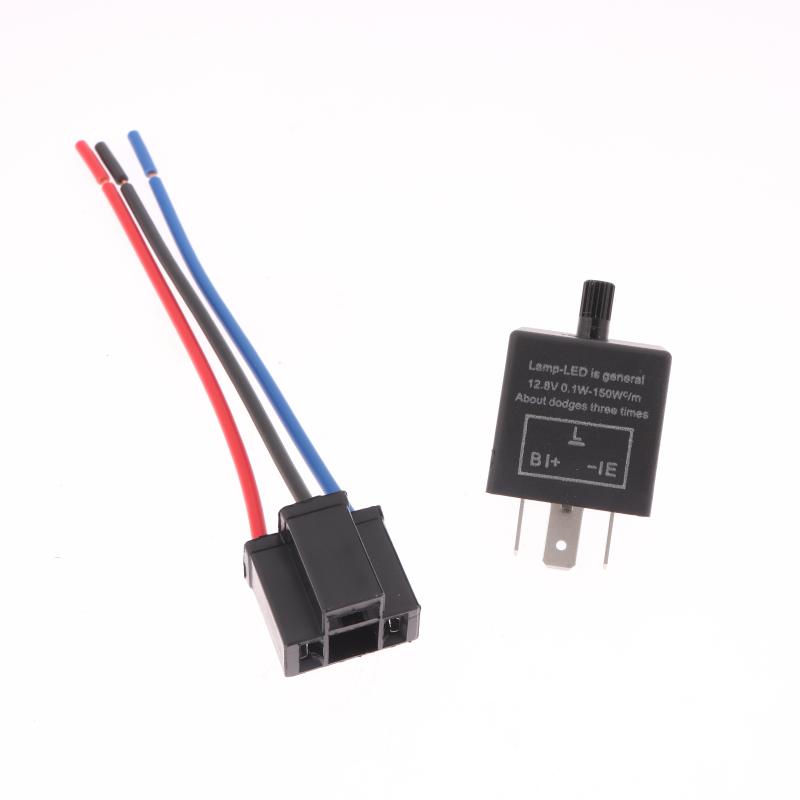 12V 3-контактное регулируемое светодиодное реле-мигалка указателя поворота для автомобиля, мотоцикла, 3-контактное светодиодное реле-мигалка, светодиодная мигалка
