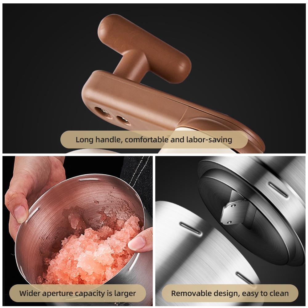 Ручная кривошипная дробилка для льда, машина для снежного конуса, портативная ручная машина для бритого льда с бесплатным льдом