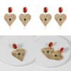 Elegant Heart-shaped Earrings For Women 2021 Trendy Alloy Plated Design