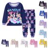 Children's Fashion Suit Skirt Round Neck Long Sleeve Top Pants