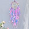 Crafts Girl Heart Dreamcatcher Hanging Decorations Color Beads Feather Wind Chime Wall Hanging To Send Girls
