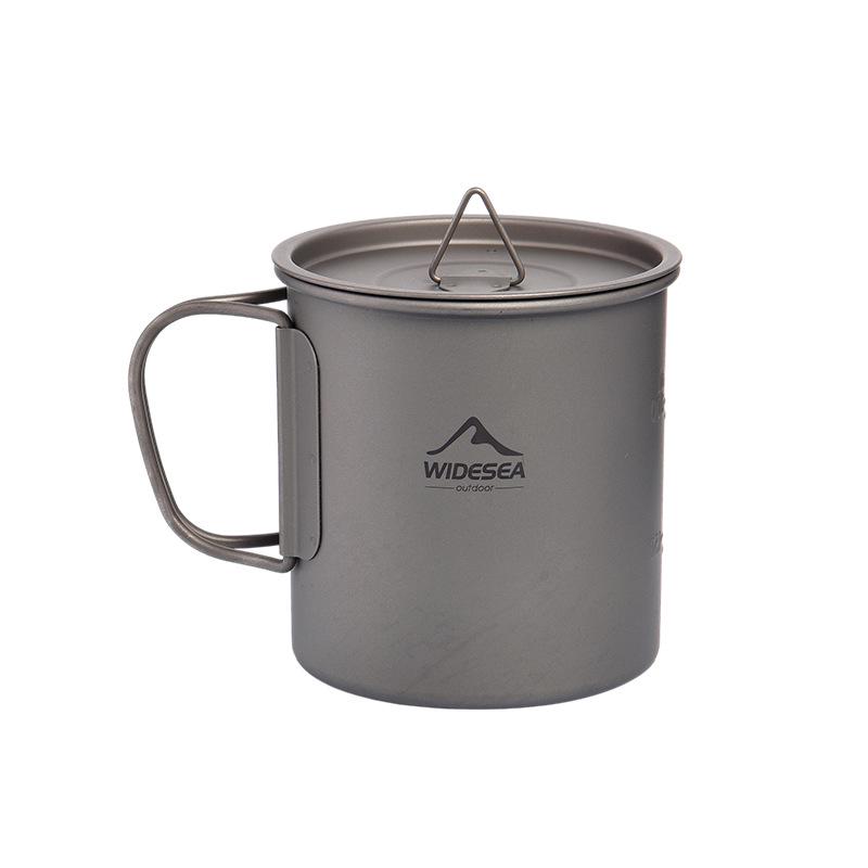 Widesea Titanium Camping Cup 450ML – Lightweight Outdoor Coffee Cup/Tableware