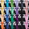 Silk Mens Solid Tie Multicoloured Black Blue Red Plain Necktie Set Pocket Square
