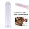 Penis Extender Reusable Sexual Stimulation Silicone Sex Condom Delay Sleeve for Couple