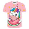Kids Boys T-shirt Baby Short Sleeve Unicorn Tops Children Summer Print 3D Sweatshirt Years Boy Girl Unicorn Casual T Shirts