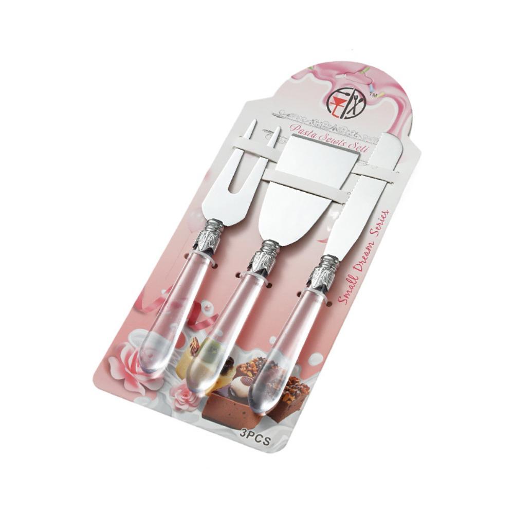 Stainless Steel Cheese Shovel Fork Set Reusable Cake Shovel Cheese Tools Dessert Knife Kitchen