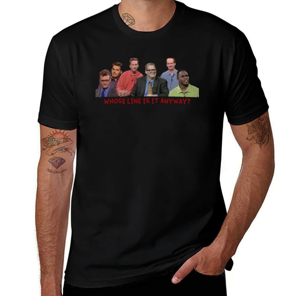 Whose Line is it Anyway Cast! T-Shirt cotton tshirt 100% man t shirt cotton high quality anime t shirts oversize T-Shirt