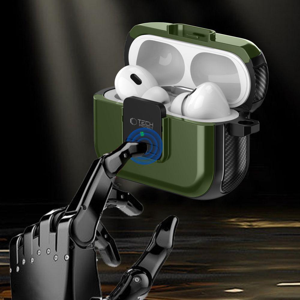 Tech-Protect Defender Hook Magsafe Apple Airpods Pro 1 / 2 Olive Green