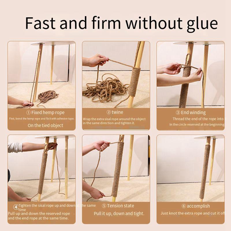 Устойчивая к царапинам кошачья веревка из пеньки может сделать доску для царапания кошек из сизалевой веревки