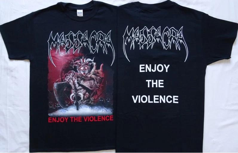 Massacra – Наслаждайся Насилием | Классика Жанра Металлическая Футболка