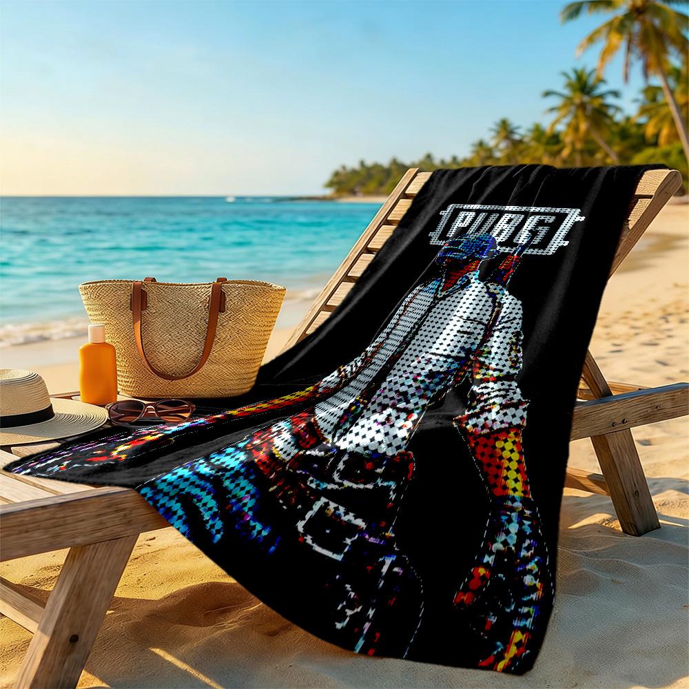 Pubg Mobile Beach Towel Super Soft Microfiber Quickdry Fabric Comfortable Lightweight Suitable for Swimming, Gym, Camping, Yoga Vacation