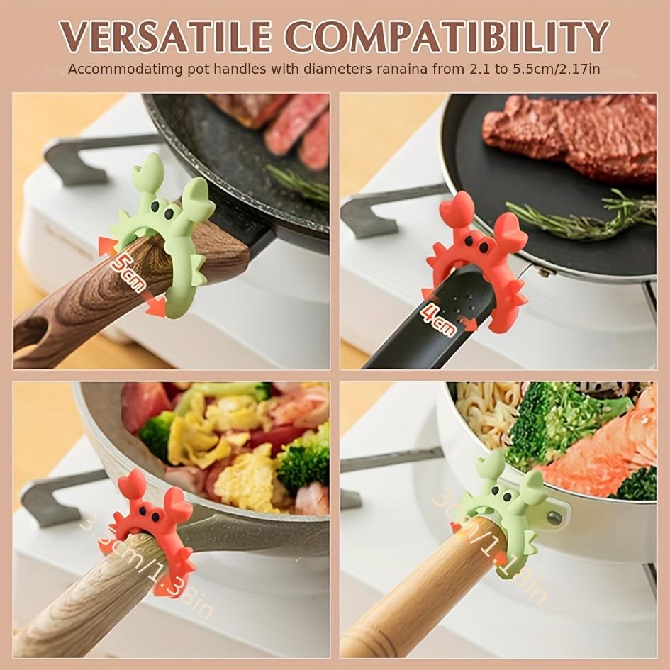Utensil Rest Crab Shaped Silicone Utensil Rest Countertop Ladle Holder Anti-Overflow Stove Top Spatula Holder Kitchen Gadget