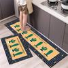Cute Cat 'Happy Every Day' Kitchen Mat Non-Slip Machine Washable Rug Set for Home Decor Anti-Fatigue Floor Mats