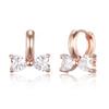 CRANNE 14K GF Heart Ribbon One-Touch Earrings C24EGF218