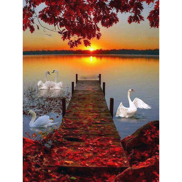 5D DIY Набор для алмазной живописи Весна и зима Искусство Алмазная вышивка Стразы Украшения для дома