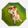 1pc Cow Sunglasses Automatic Open/close Umbrella, 8-Rib sturdy structure, Portable Travel Umbrella, Parties, Everyday Use, 30