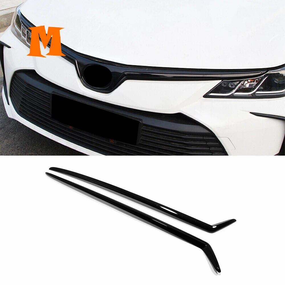 Карбон/черный/синий/красный для Toyota Corolla Sedan-аксессуары для передней части автомобиля, центральная решетка, декоративная полоса для забора, крышка