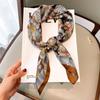 New Imitation Silk Korean Retro Small Square Scarf Clavicle Decorative Scarf Fashion Kicker Scarf for Women