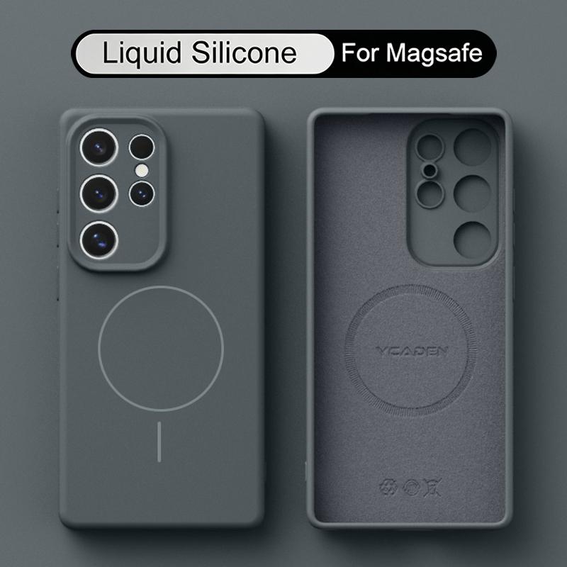 Чехол S25 Ultra Магнитный Для Magsafe Жидкий Силикон Мягкая Крышка Телефона Для Samsung Galaxy S26 Ultra S25 S24 S23 S22 Plus Capa