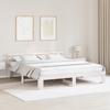 VidaXL Bed Frames White Solid Wood 200 X 200 Cm Adjustable Armrests 872597