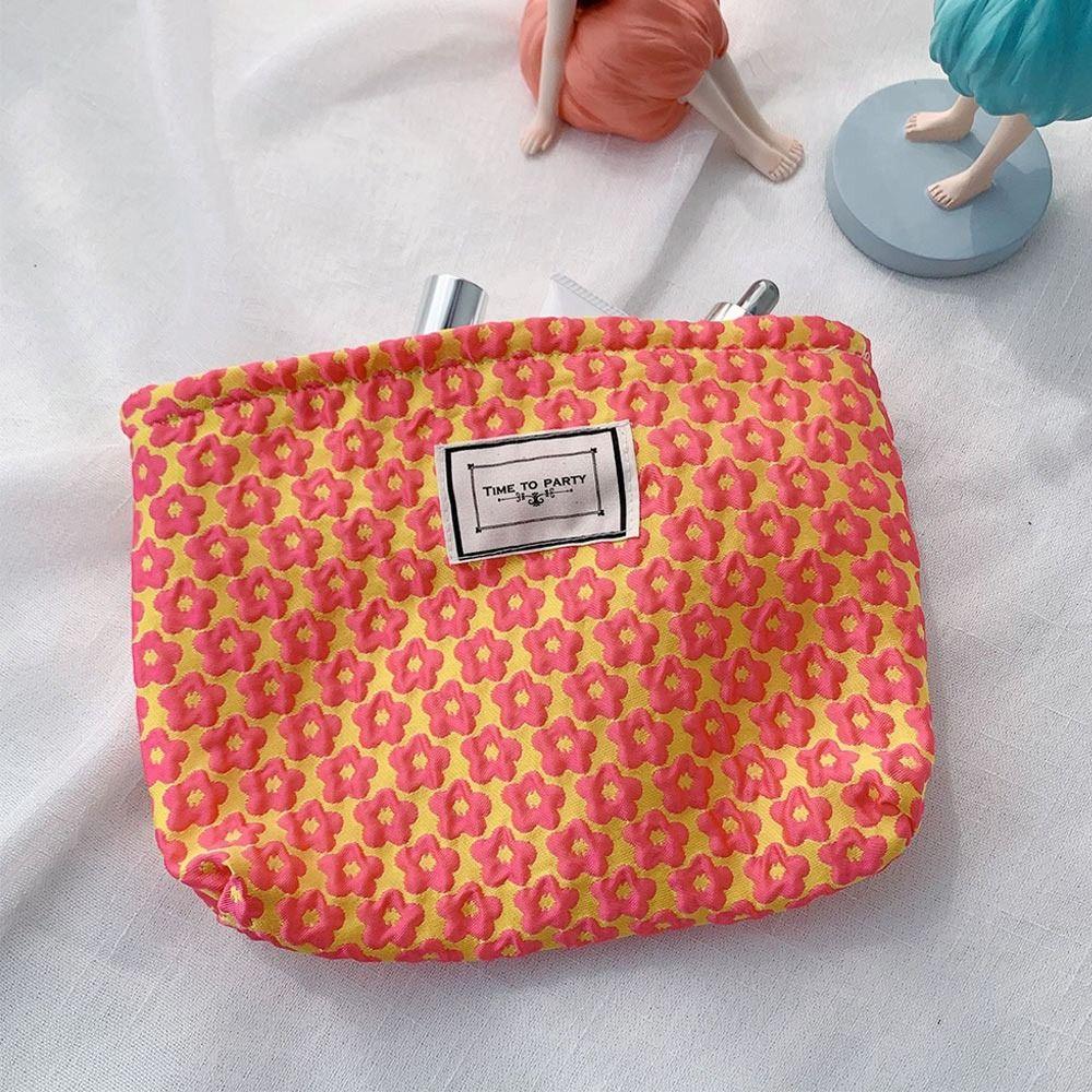 Милый большой вместительный цветочный органайзер для туалетных принадлежностей, сумка для мытья посуды в ванной, косметичка, косметичка