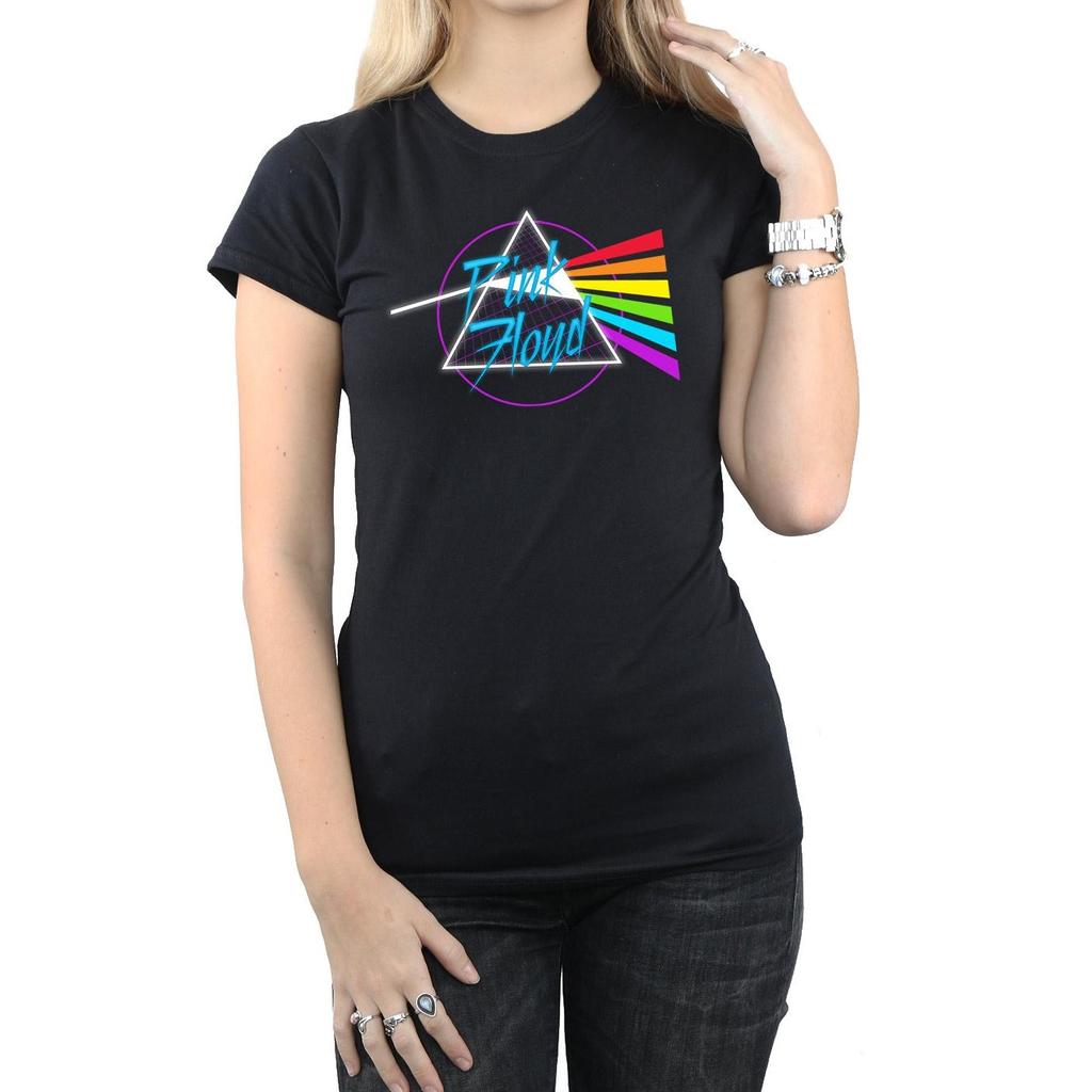 Pink Floyd Womens/Ladies Neon Darkside Cotton T-Shirt