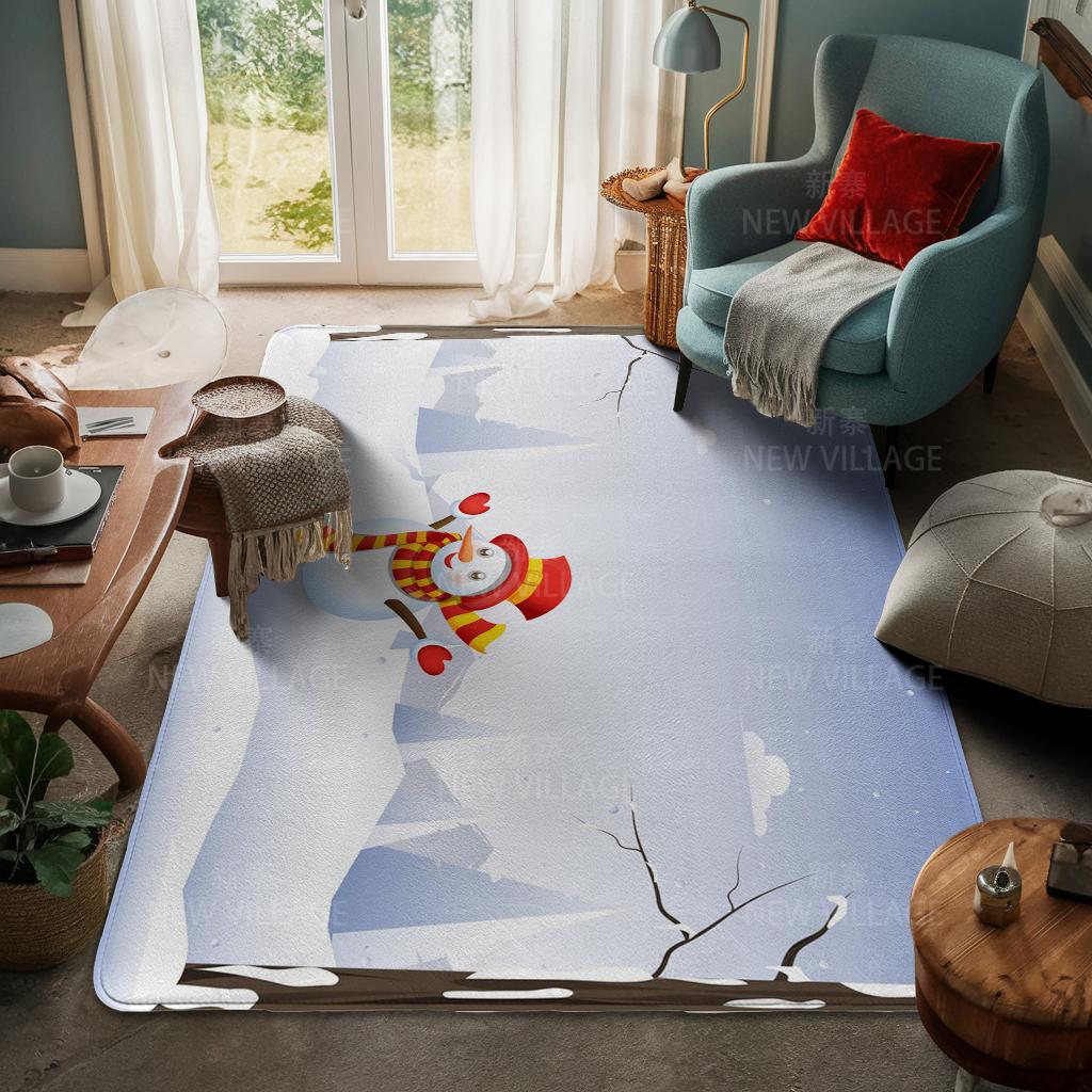 Ковер у входа в дом Домашний коврик у двери Гостиная Ванная Комната Ноги ванная комната Нескользящие коврики с водопоглощением для ванной Счастливого Рождества зима