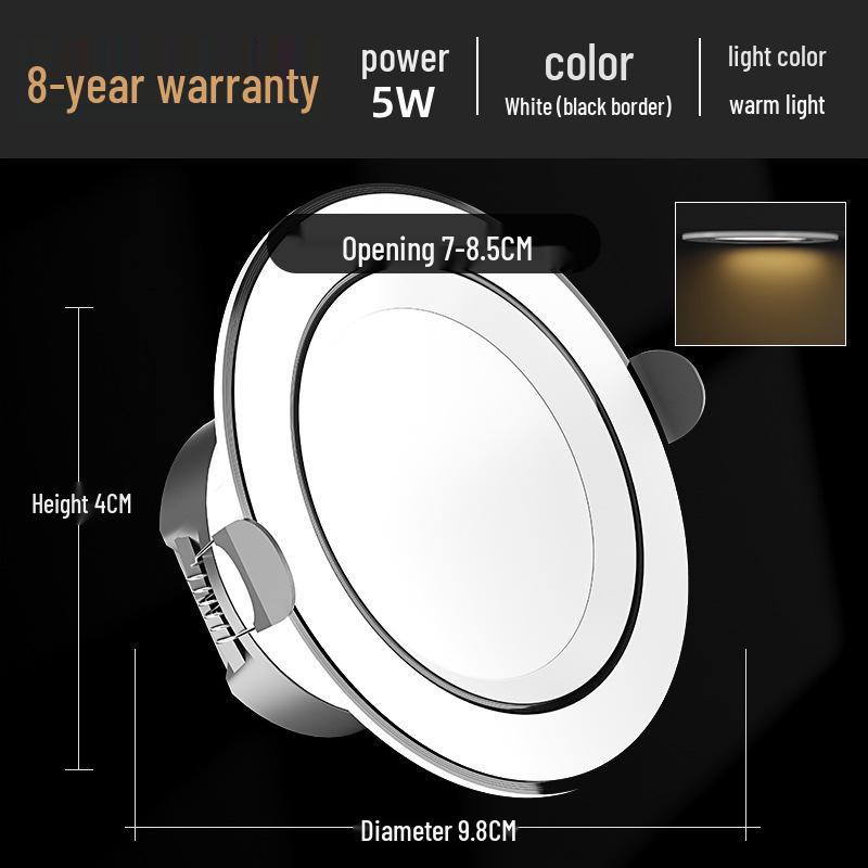 Recessed Ceiling Downlight for Living Room, 5-Inch Cutout, Bullseye Design