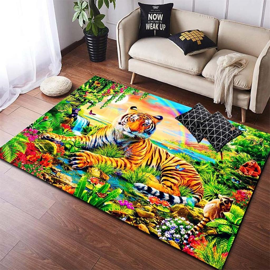 Ковры с принтом тигра, коврики с животными, напольные коврики, коврики и ковер для дома, гостиной, современный прямоугольный ковер