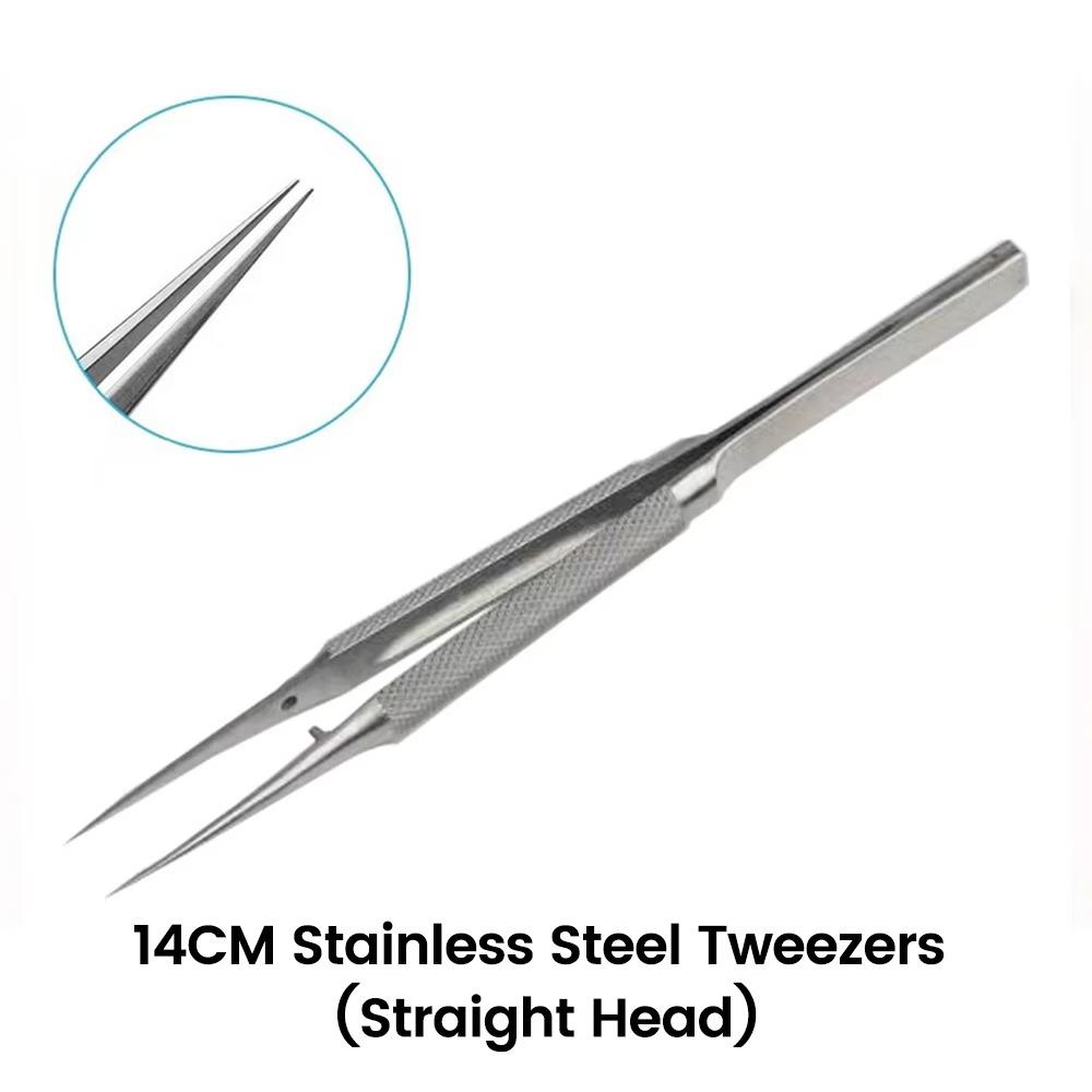 Stainless Steel Craft Tweezers 0.15mm Precision Repair Tools Useful Fine Tip Tweezers