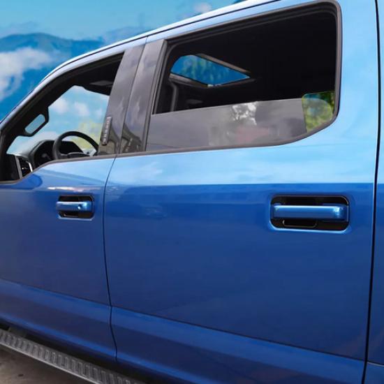 Exterior Door Handle Bowl Trim Cover Decor for Ford F-150 4door 2015- Black