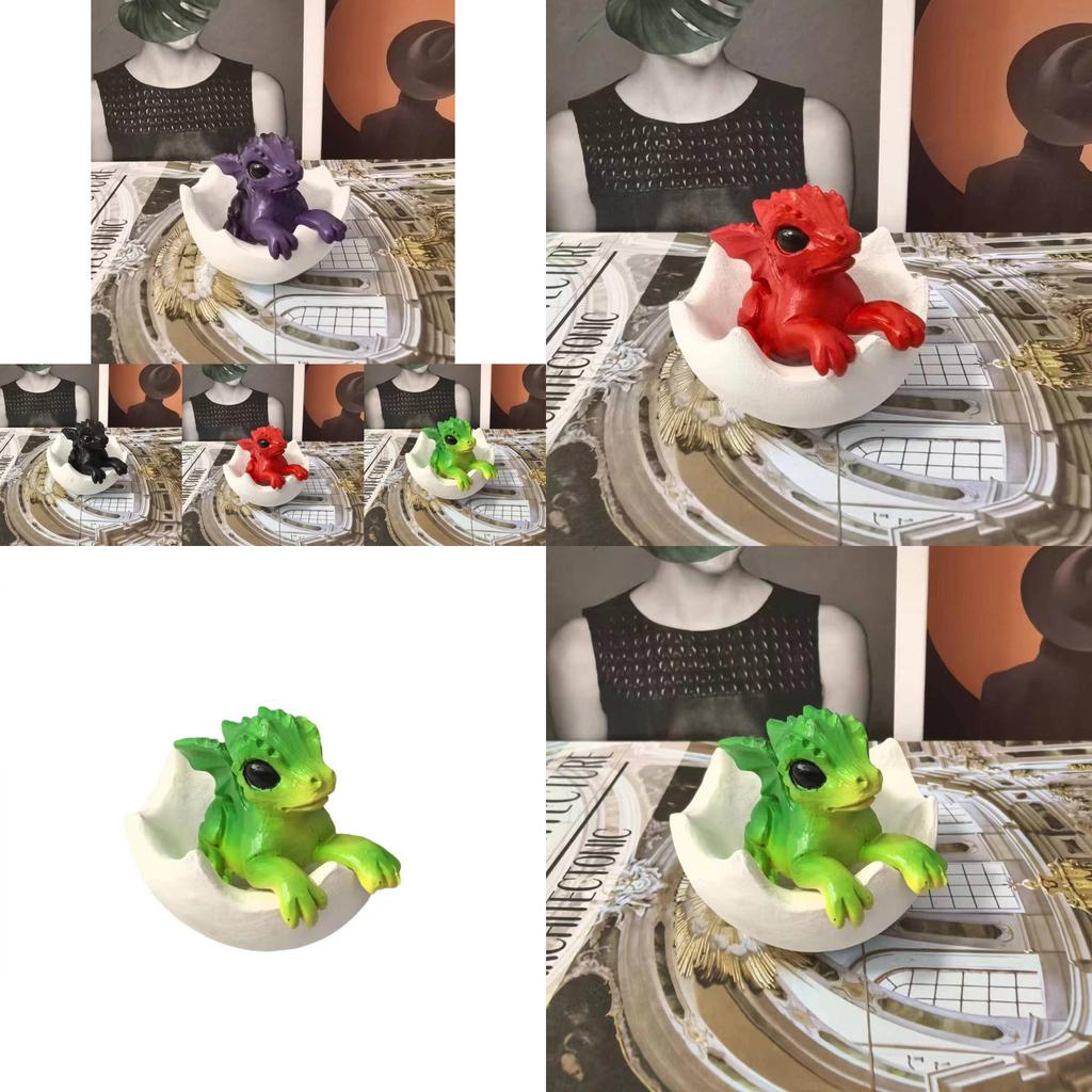 Милый Детеныш Дракона Вылупляющийся Яичная Скорлупа Декоративная Полимерная Поделка Для Современного Домашнего Декора