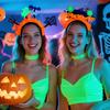 Halloween Glow Hair Hoop Lightweight Makeup Party Fun Hairband For Photos Ghost Festival Fluorescent Decorations