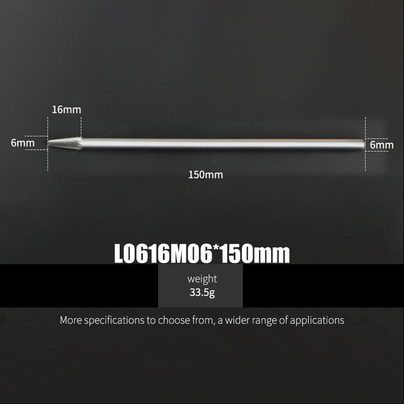 Длина 150 мм 1 шт. Вращающиеся напильники из карбида вольфрама для деревообработки, пластика, металла, железа, алюминия, нержавеющей стали, фрезы