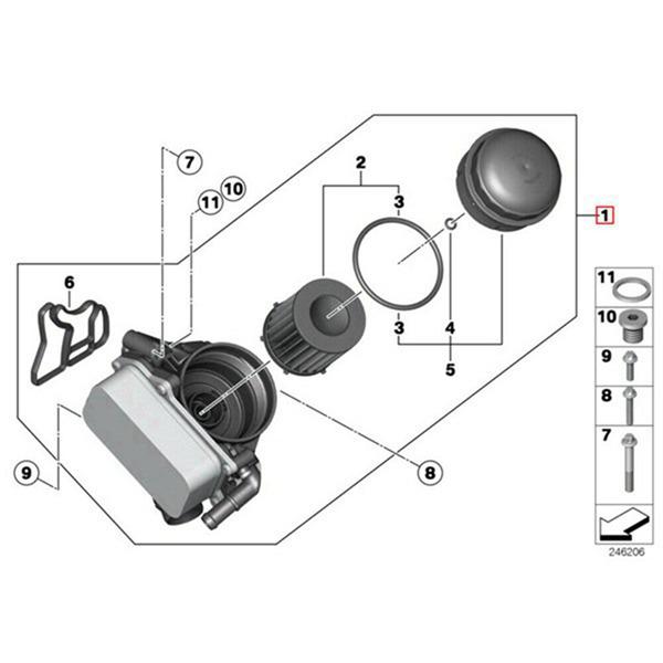 Product 11428637812: Compatible with BMW Engine Oil Cooler